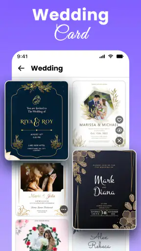 Créateur cartes d'invitation screenshot