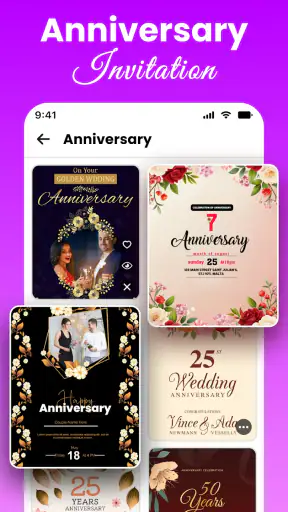 Créateur cartes d'invitation screenshot