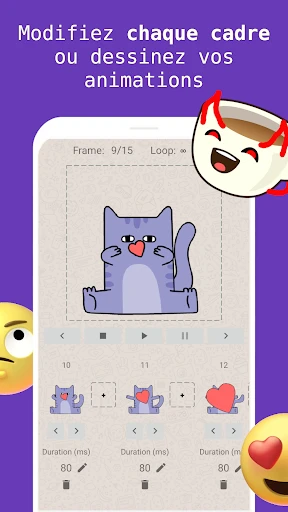Créer des stickers animés, FSM screenshot