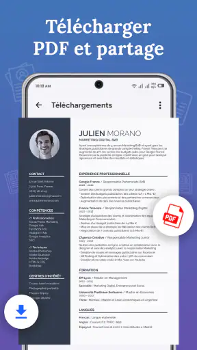 Créer un CV - Curriculum Vitae screenshot