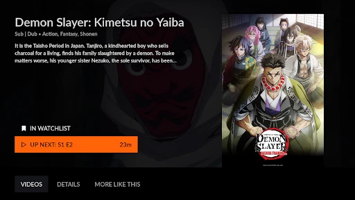 Crunchyroll screenshot