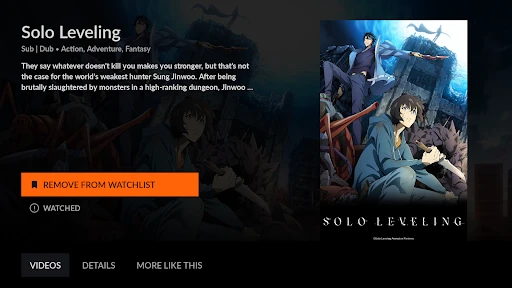 Crunchyroll screenshot
