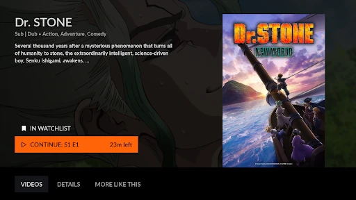 Crunchyroll screenshot
