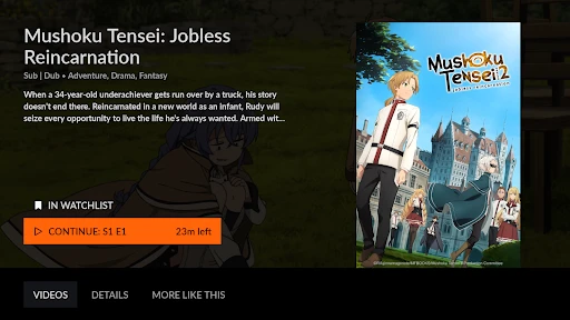 Crunchyroll screenshot