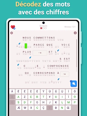 Cryptogram: Mots Croisés Logic screenshot