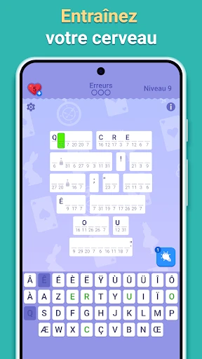 Cryptogram: Mots Croisés Logic screenshot