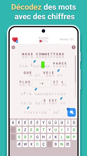 Cryptogram: Mots Croisés Logic screenshot