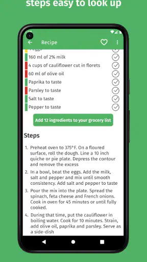 Cuisine: Inventaire & recettes screenshot