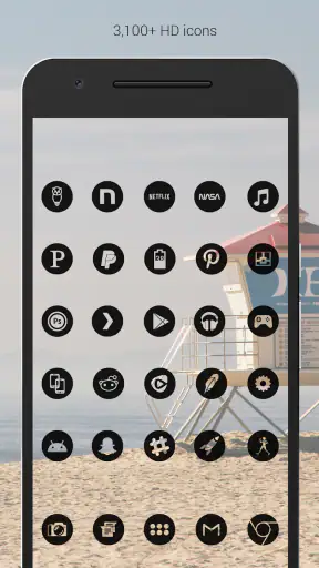 Dark Void Pro - Black Icons screenshot