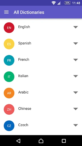 Dictionnaire Anglais-F WordRef screenshot