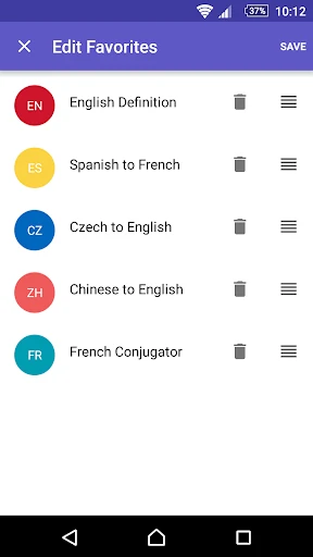 Dictionnaire Anglais-F WordRef screenshot