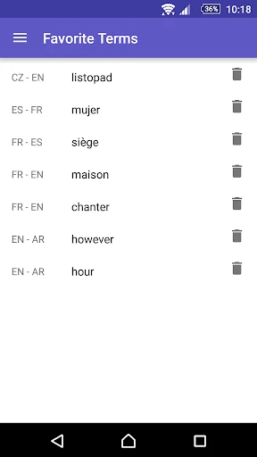 Dictionnaire Anglais-F WordRef screenshot