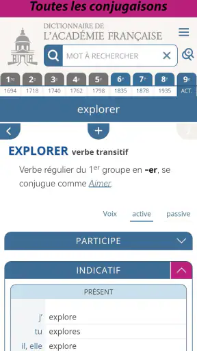 Dictionnaire de l’Académie screenshot