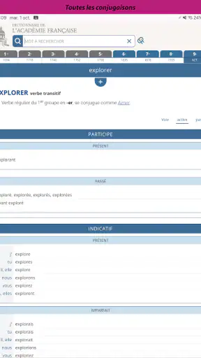 Dictionnaire de l’Académie screenshot