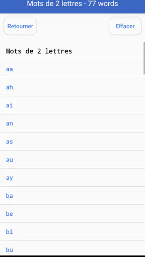 Dictionnaire de Scrabble screenshot