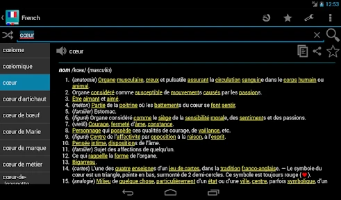 Dictionnaire Français screenshot