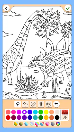 Dinosaures jeu de couleur screenshot