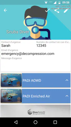 DiveMate (Carnet de Plongée) screenshot