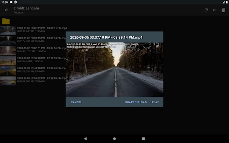 Droid Dashcam DVR screenshot