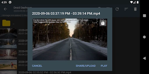 Droid Dashcam DVR screenshot