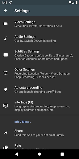 Droid Dashcam DVR screenshot