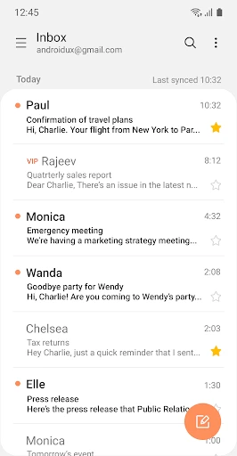 E-mail screenshot