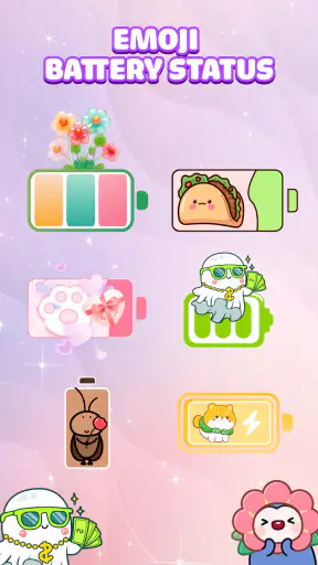 Émoji Batterie - Barre d'état screenshot