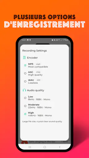 Enregistreur vocal screenshot