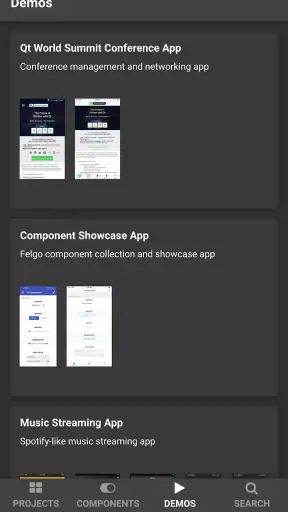 Felgo 4 QML Dev App screenshot