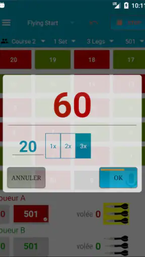 Fléchettes - Score screenshot