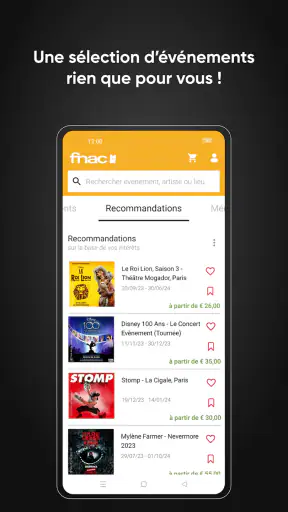 FNAC SPECTACLES screenshot