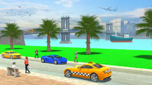 France taxi car driving game screenshot
