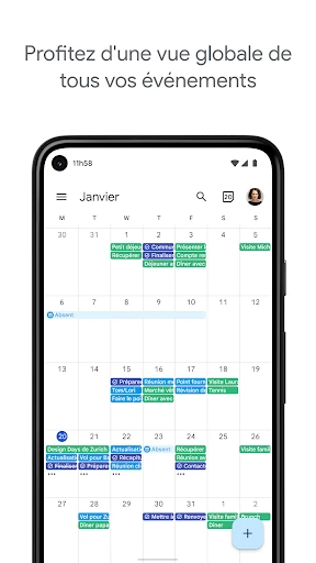 Google Agenda screenshot