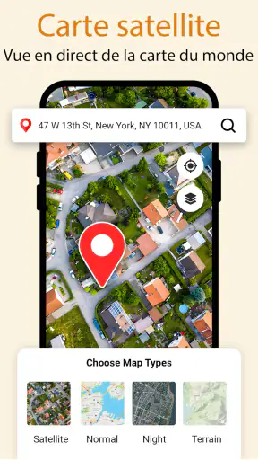 GPS Satellite voir Terre Carte screenshot