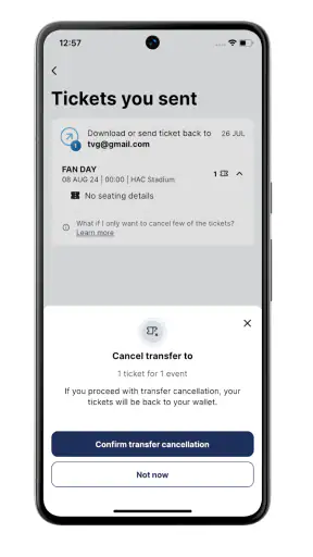 HAC Tickets screenshot