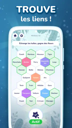 Hexa Words-Association de mots screenshot