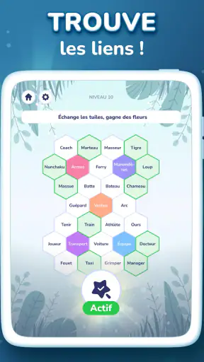 Hexa Words-Association de mots screenshot