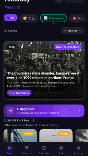 Histoday: History & Quizzes screenshot