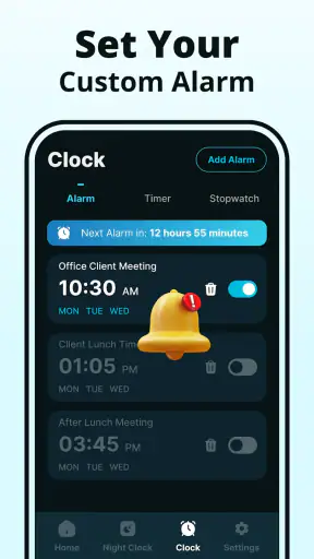 Horloge Digitale Alarme Réveil screenshot