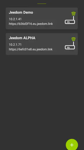Jeedom App screenshot