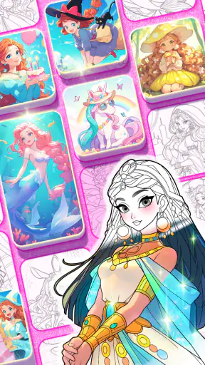 Jeu de Princesse : Coloriage screenshot