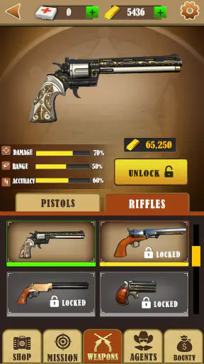 Jeu de tir et d survie western screenshot