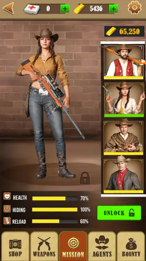 Jeu de tir et d survie western screenshot