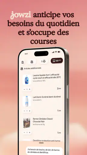 Jowzi - l'IA pour vos courses screenshot