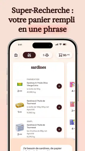 Jowzi - l'IA pour vos courses screenshot