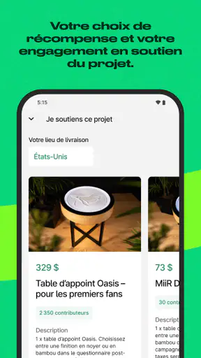 Kickstarter screenshot