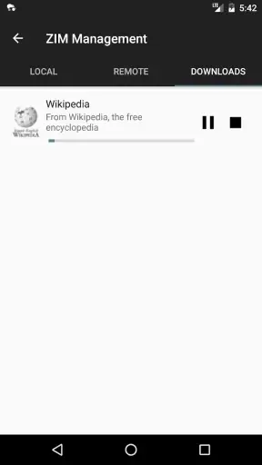 Kiwix, Wikipédia sans Internet screenshot