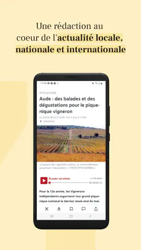 L'Indépendant, Actus locales screenshot