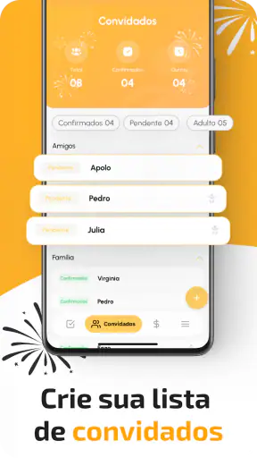 Liste des invités : Fête screenshot