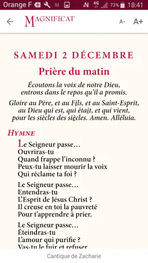 Magnificat en Français screenshot